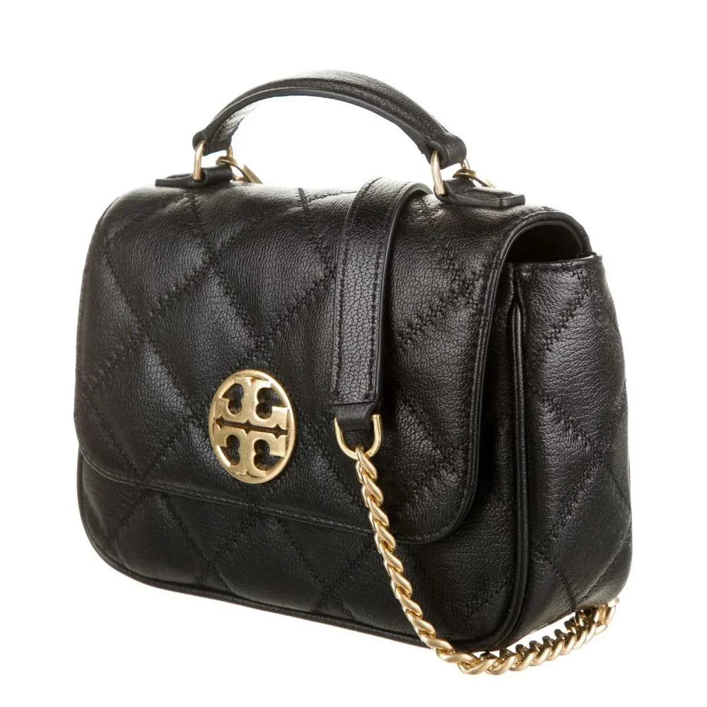Tory Burch Willa Mini Top Handle Bag Black
